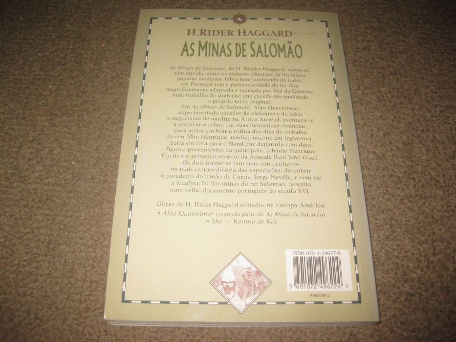 Livro "As Minas de Salomão" de H. Rider Haggard