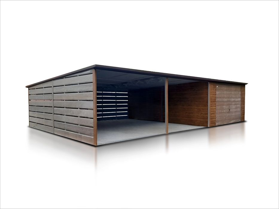 Garaż jednostanowiskowy 9x6 z wiata brama garaże blaszane blaszki