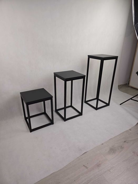 Metalowy Kwietnik masywny pod dużą donice duży blat loft PRODUCENT
