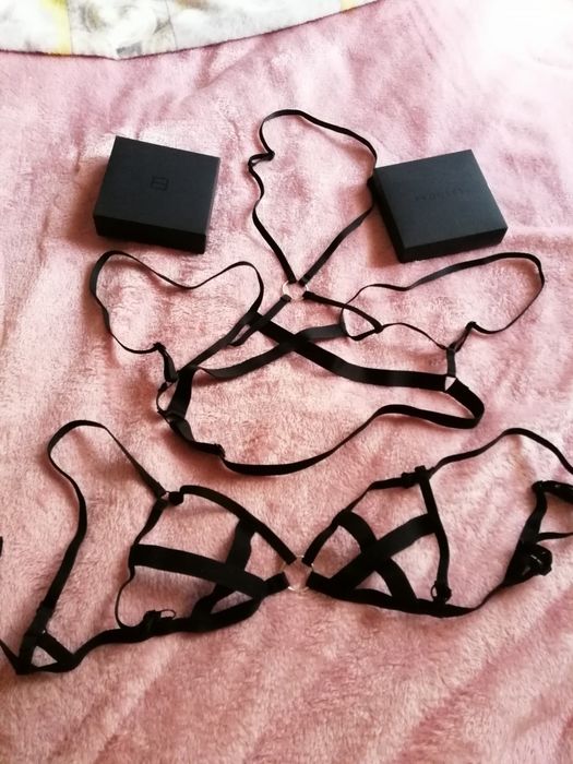 biustonosz PROMEES YAZMIN komplet panties walentynki bra uprząż majtki