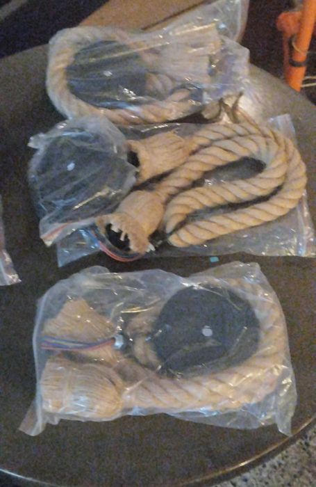 Candeeiros suspenso de cânhamo novos...E muito mais