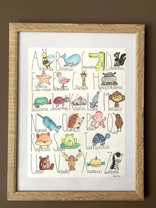 Quadros bebé em aguarelas