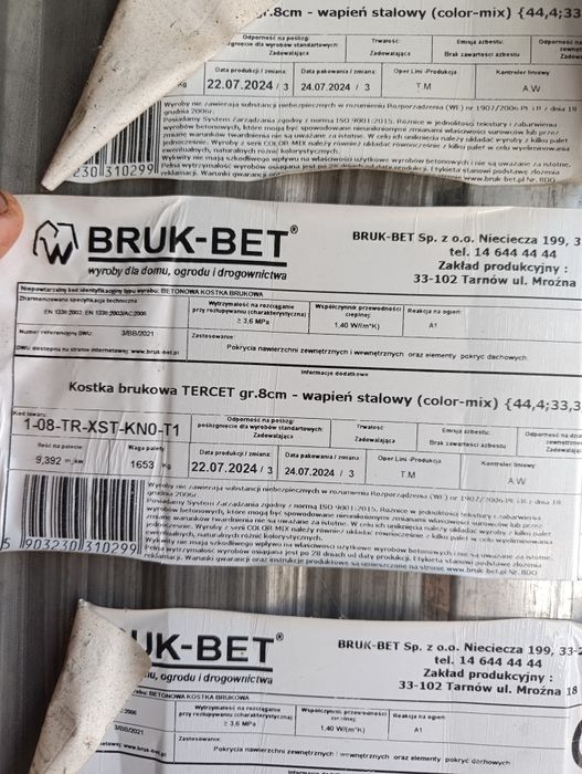 Kostka  bruk bet TERCET 8cm