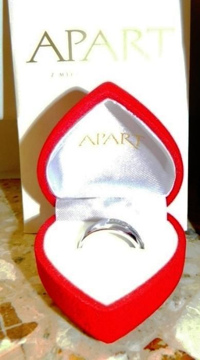 Pierścionek APART - białe złoto r. 19 mm