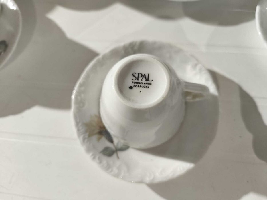 Serviço de Café SPAL Porcelana de Portugal - 12 Chávenas Completo
