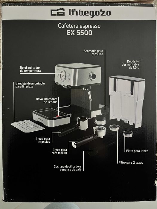 Máquina Café ORBEGOZO - C/Garantia 30 Meses - café em pó ou Capsulas