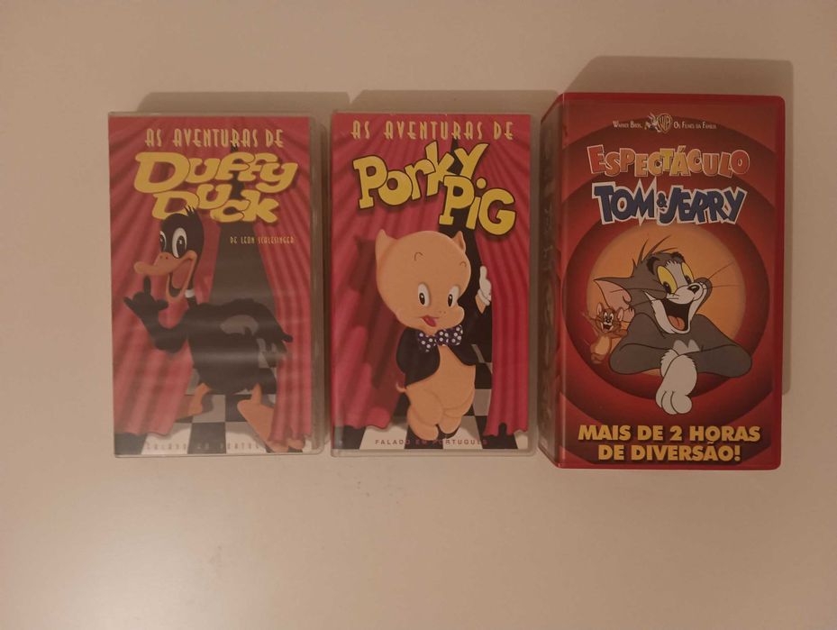 Filmes VHS * Porky Pig * Duffy Duck * Tom & Jerry 2 cassetes * desde -