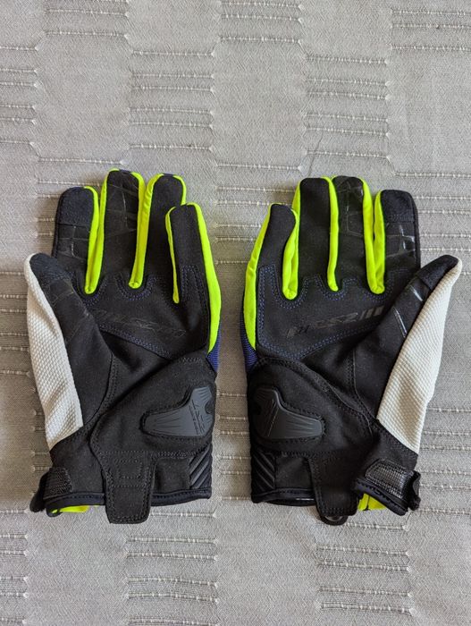 Кожаные мотоциклетные перчатки Ls2 Dart 2 Gloves Blue Hv Yellow. XL