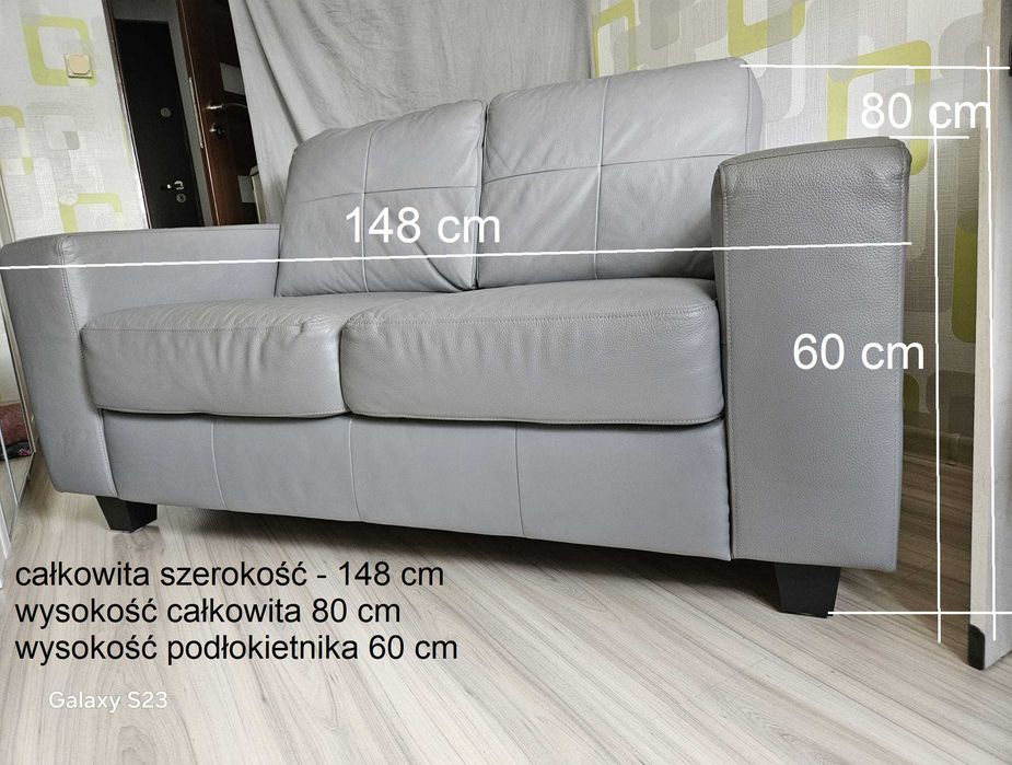Sofa skórzana dwuosobowa