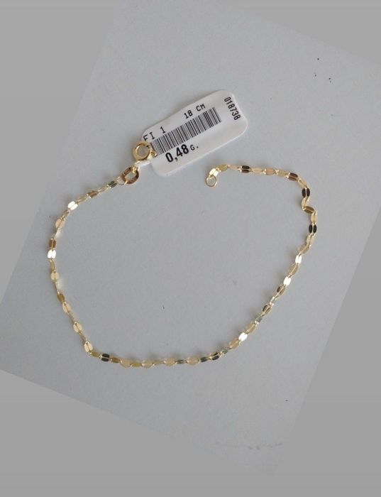 Bransoletka złota pr 585 blaszki prezent