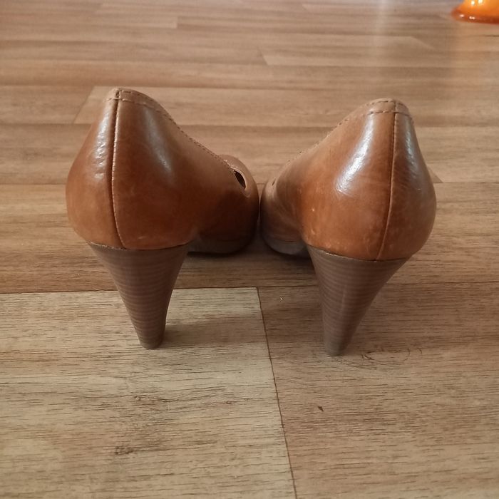 Buty skórzane jasny brąz
