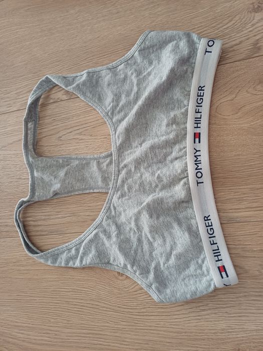Biustonosz sportowy top Tommy Hilfiger S szary