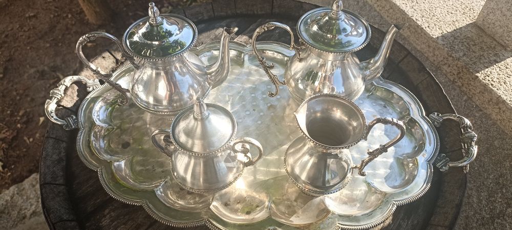 Conjunto chá/ café em casquinha