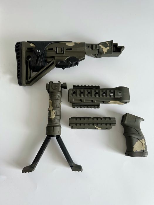 Обвіс мультикам камуфляж АК47/АК74/АКМ олива з чорним тюнинг обвес