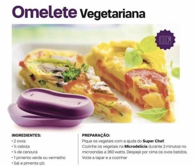 Micro-Delícia para fazer Omeletes, Pudim, Bolo Tupperware