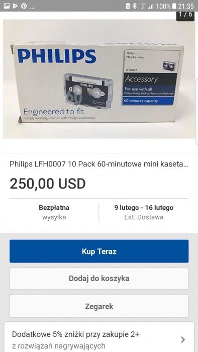 Philips Mini Cassette 007 60 min 10 pièce(s