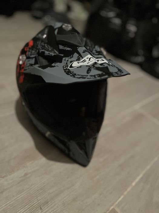 Мото шолом дитячий кросовий ендуро ATV з окулярами і підшоломником