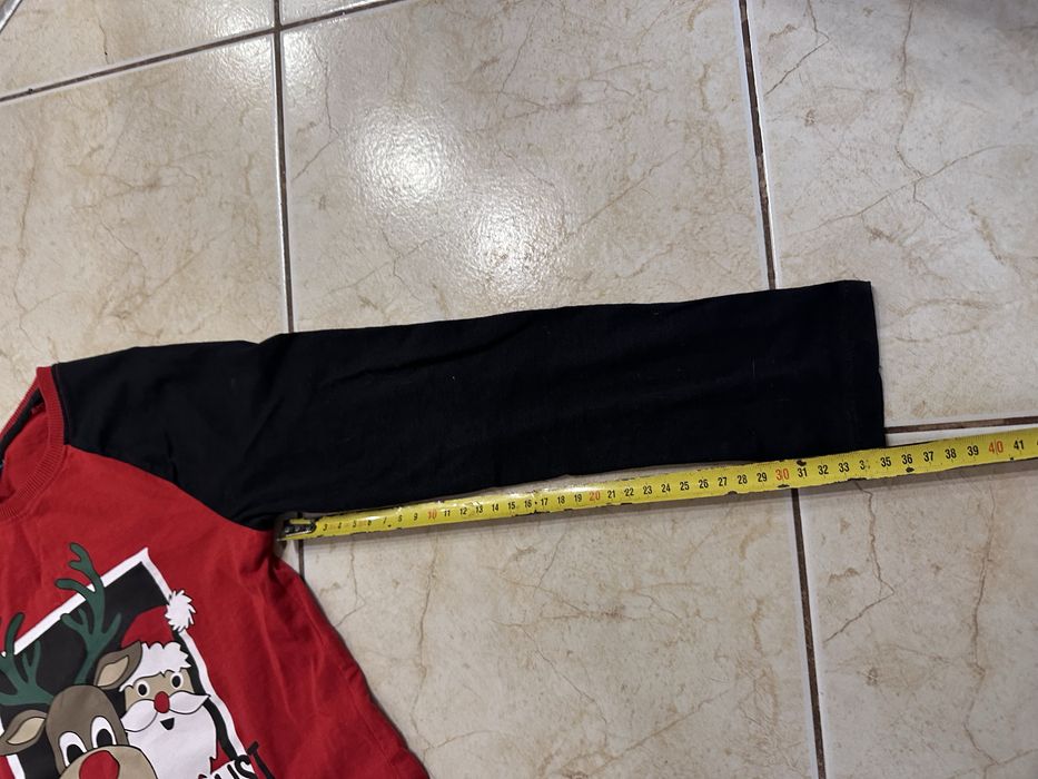 Spodnie bluzka mikolaj mikolajki swieta boze narodzenie 7/8 lat
