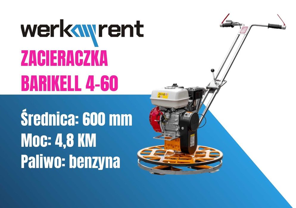 WYNAJEM Zacieraczka | Listwa wibracyjna | Wibrator | Betoniarka | Łata