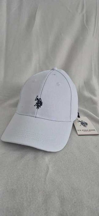 U.S. Polo Assn. Biala czapka z daszkiem. Unisex. Onesize. Hologram.