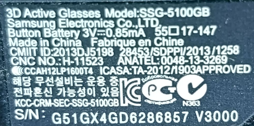 Siedem okulary 3D Samsunga oryginalne