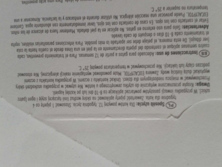 Dimethicon Krople na kleszcze i pchły dla kotów 1 ml na 1 miesiąc
