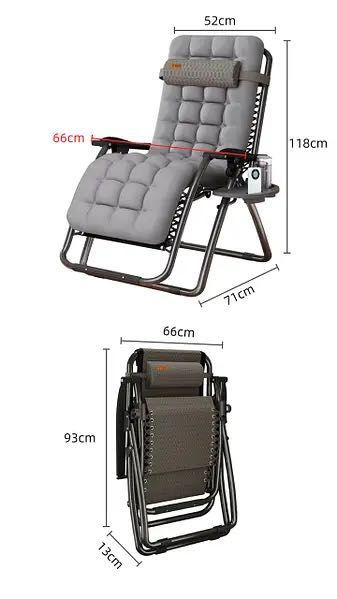 Розкладне крісло шезлонг садовий Zero Gravity WCG R-01 + матрац