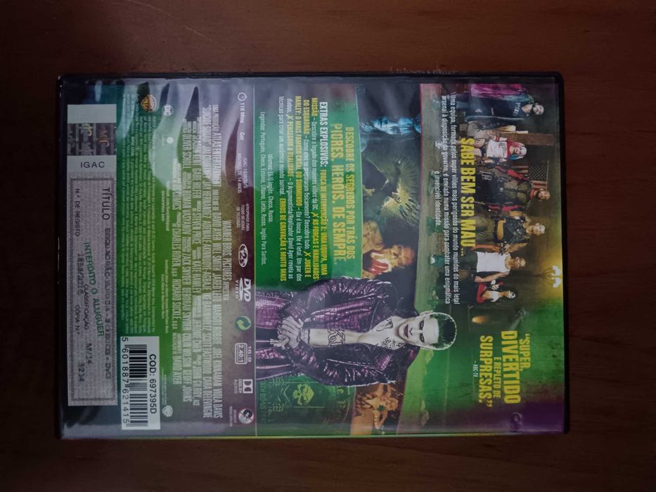 filme dvd original - esquadrão suicida