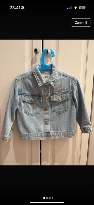 Kurtka jeansowa Myszka Minnie dziewczęca Zara rozmiar 98 cm