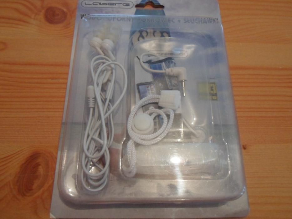 Słuchawki wodoodporne do telefonu , mp3 z etui