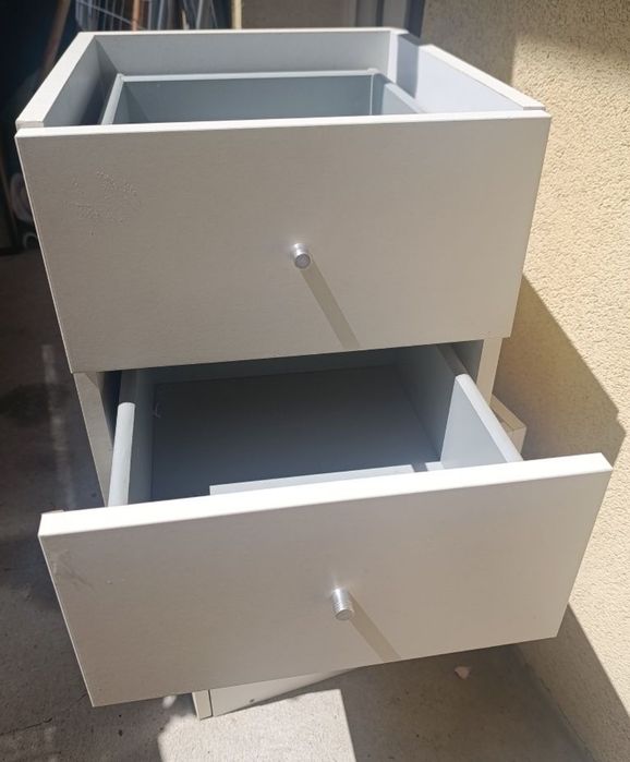 Dwie szafki szuflady do regału Ikea Kallax białe