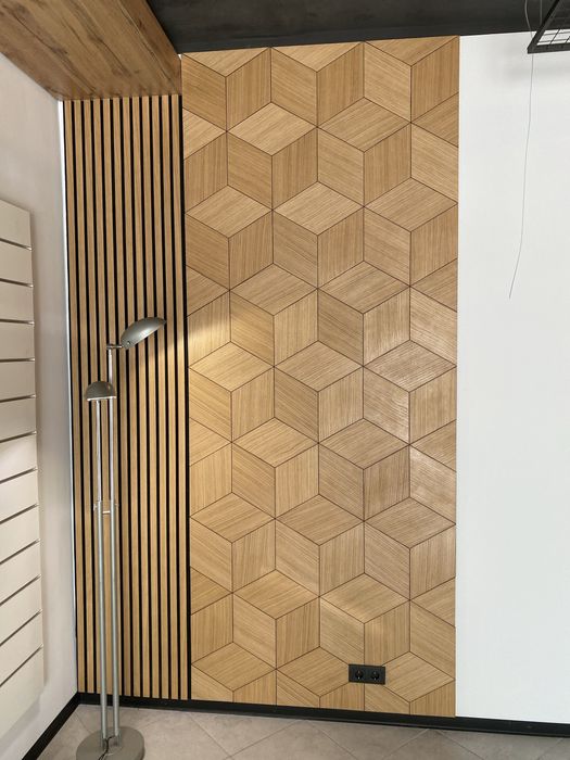 3Д панелі соти ромби шпоновані покриті маслом