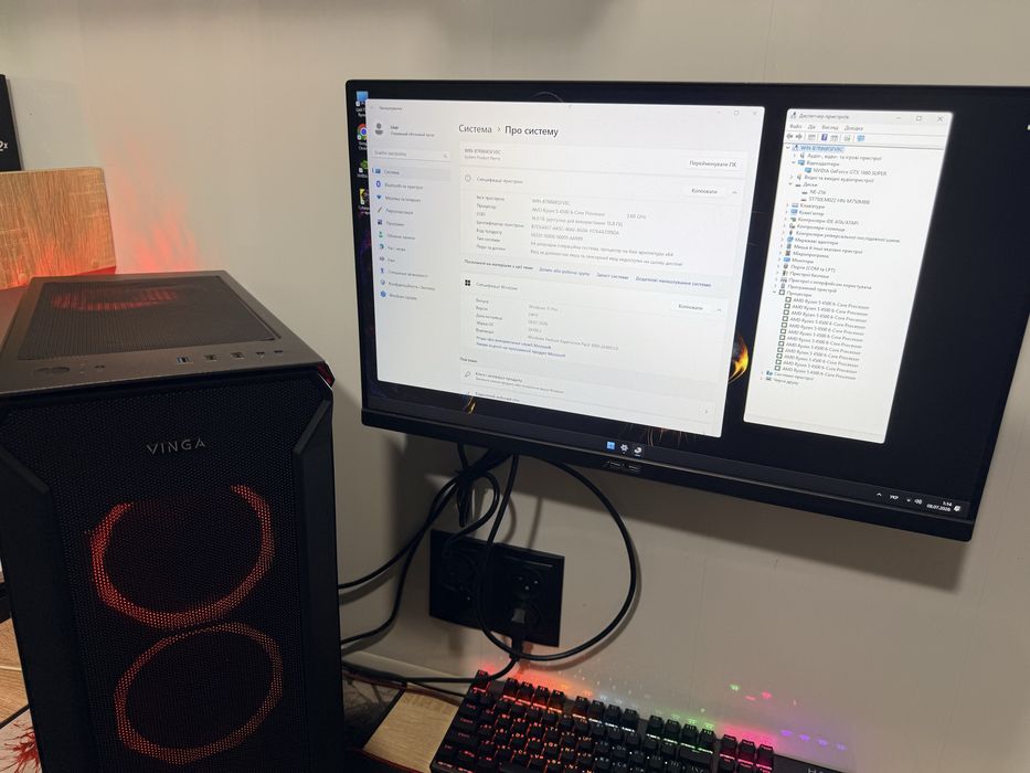 Компьютер Бюджетний Ігровий Ryzen 5+16DDR+1тб м2+Asus Nvidia 1660 Super