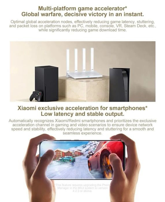 Xiaomi Router AX3000T, WIFI6, 160 MHz читай текст оголошення