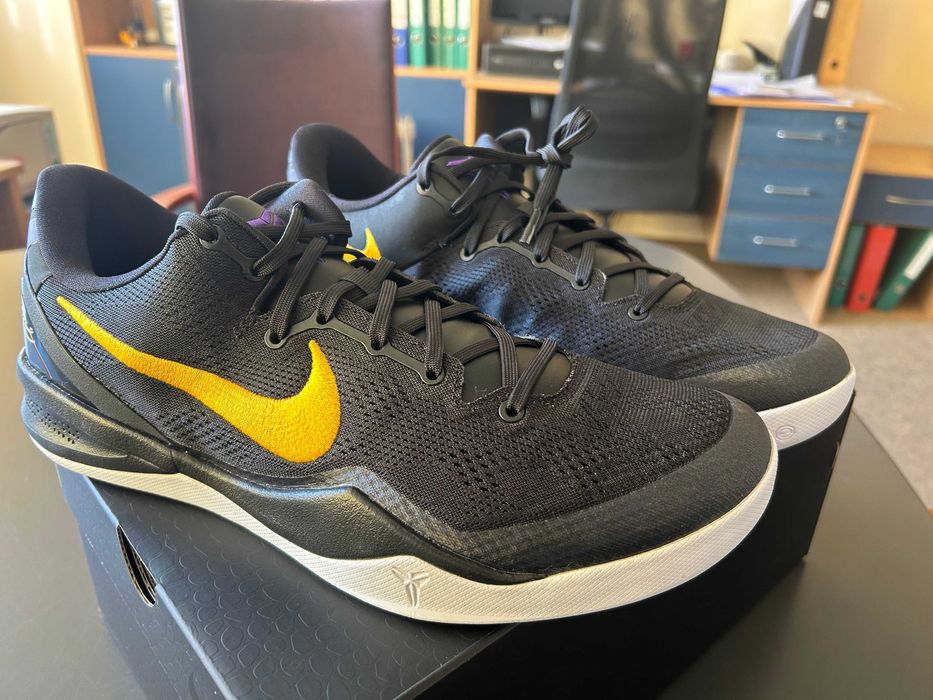 Kobe 8 Protro Black and University Gold Lakers