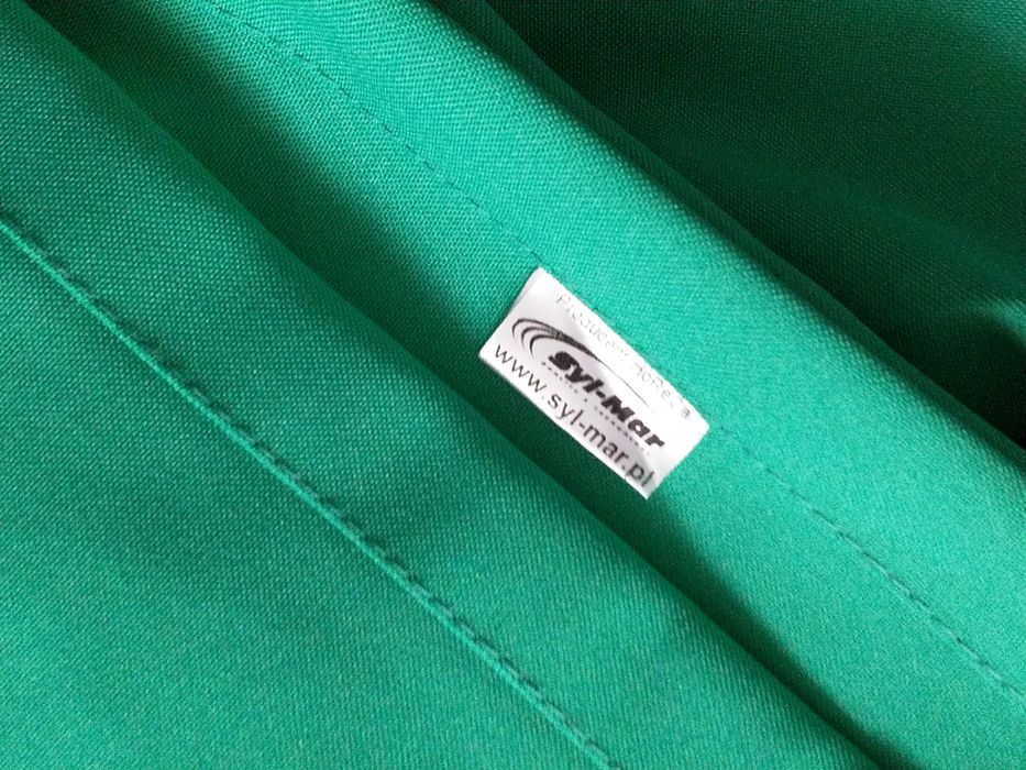 Zasłony zielone 2 sztuki na taśmie 145x252