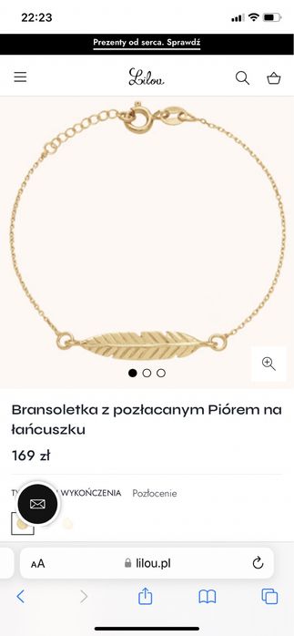 Likou bransoletka pozlacana - nowa