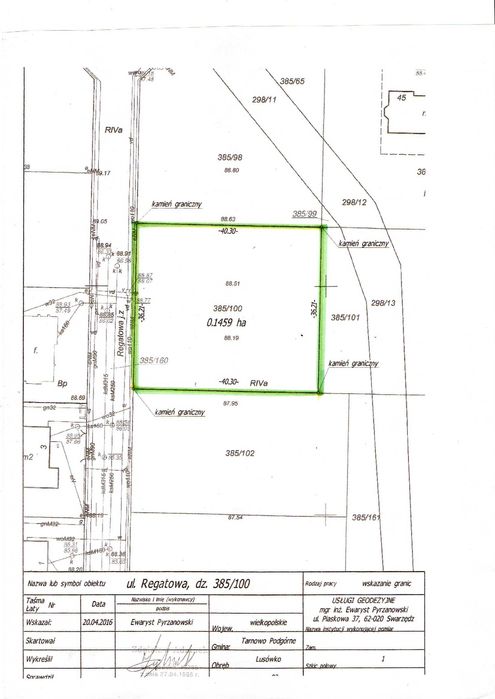 sprzedam piękną działkę w Lusówku