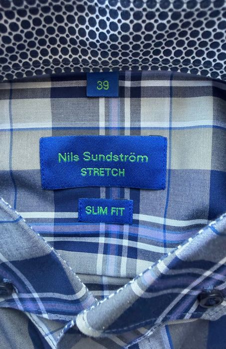 Koszula slim fit Nils Sundstrom M 39/40 kratka
