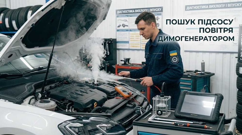 Пошук підсосу повітря димогенератр