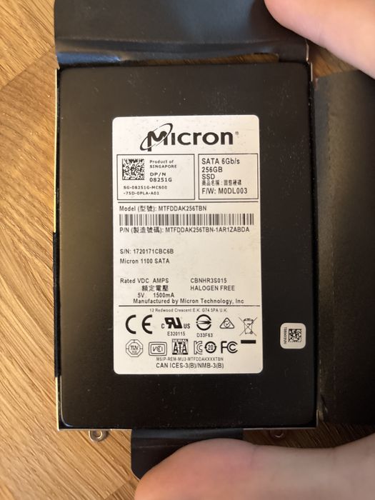 Dysk ssd 256GB micron