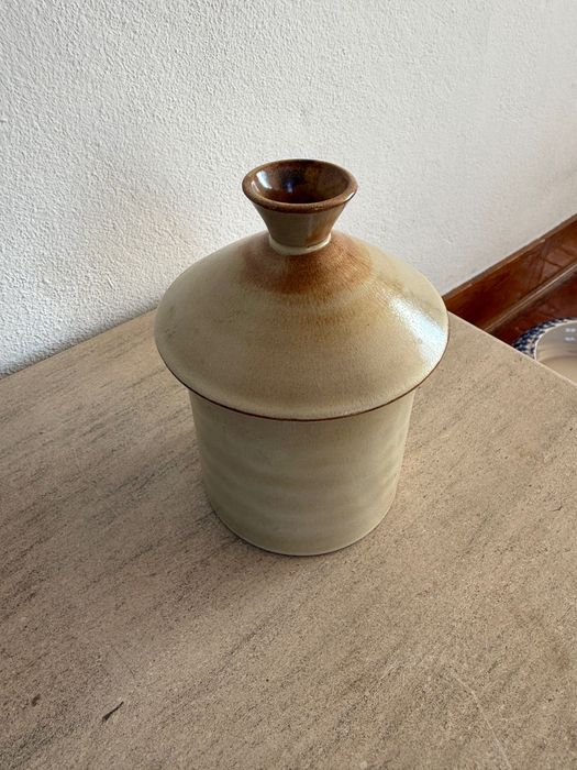 Pote Vintage em Grés com Tampa – Vallauris, França