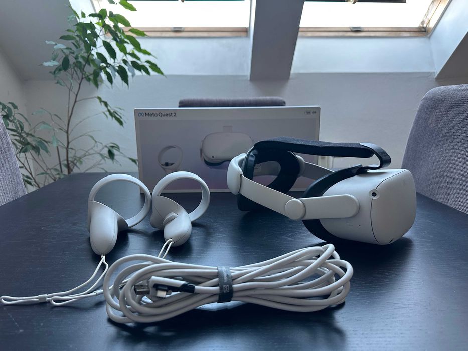 Meta Quest 2 128 GB + KIWI Elite Strap + kabel Link 5 m