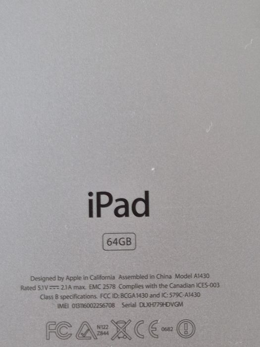 Ipad Numero de mod.A1430