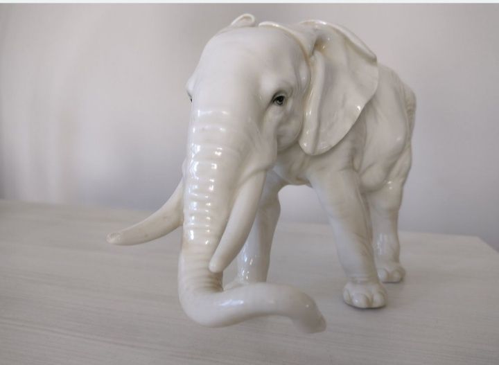 Słoń Karl Ens Art Deco lata 20 - 30 figurka porcelanowa