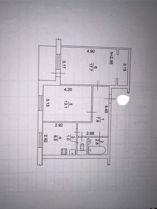 2х Кімнатна квартира район Заводський Запоріжжя ліве