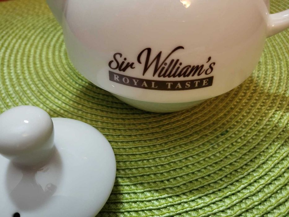 Sir William's Duo - zestaw do herbaty, czajnik i filiżanka, NOWY!