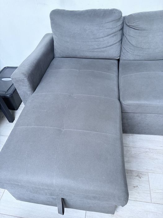Sofá Chaisse Lounge Cama Baú 3 Lugares