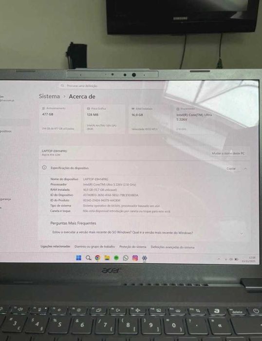 Acer Aspire 14 AI (Novo e com carregador)