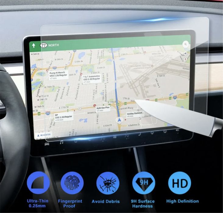 Защитное стекло tesla model 3 model y